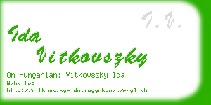 ida vitkovszky business card